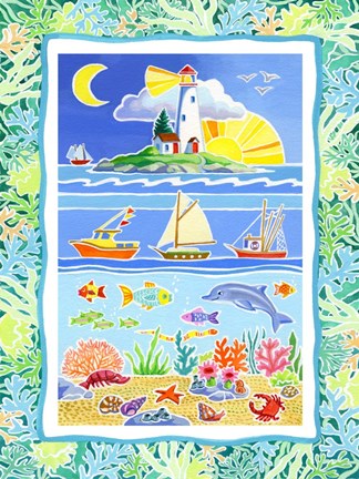 Framed Ocean Life Print