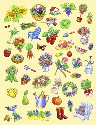 Framed Garden Theme Print