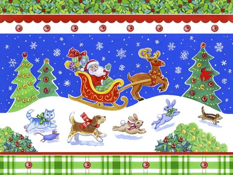 Framed Over the Hills with border Print