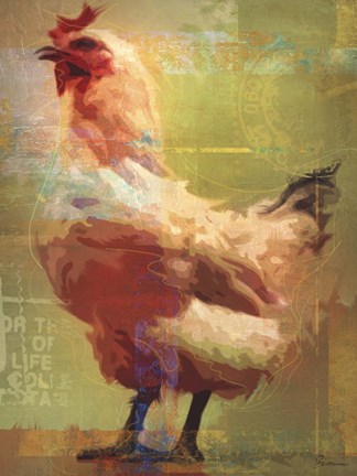 Framed Rooster Print