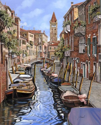 Framed Il Gatto Nero a Venezia Print