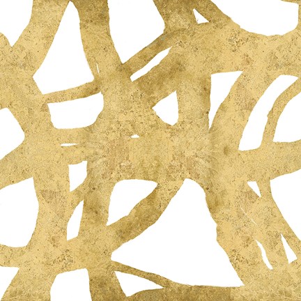 Framed Endless Circles Front Gold II Print