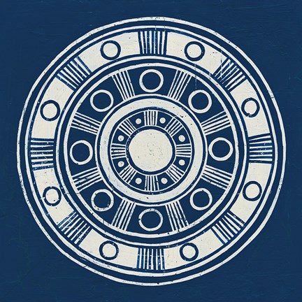 Framed Seville II Dark Blue FB Print