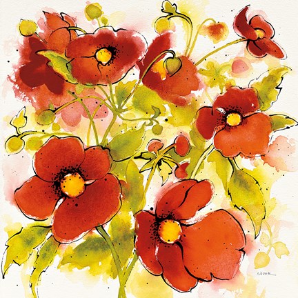 Framed Wild Meadow I Print