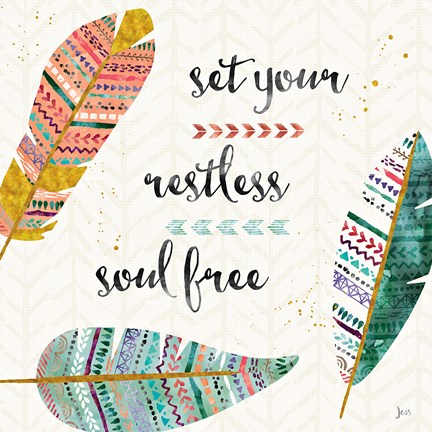 Framed Light as a Feather II Print