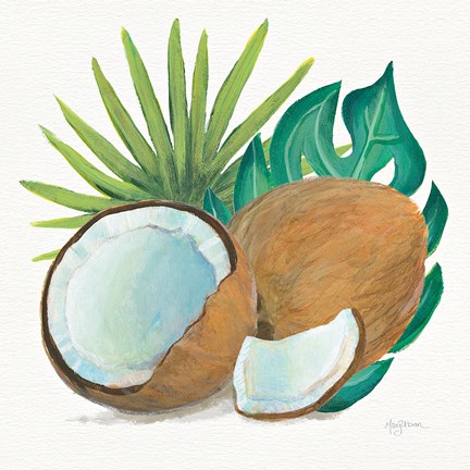 Framed Coconut Palm V Print