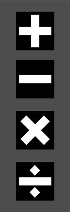 Framed Math Symbols Wall Scroll - Black Print