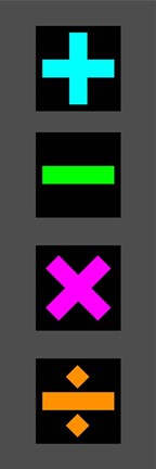 Framed Math Symbols Wall Scroll - Colorful Symbols Print