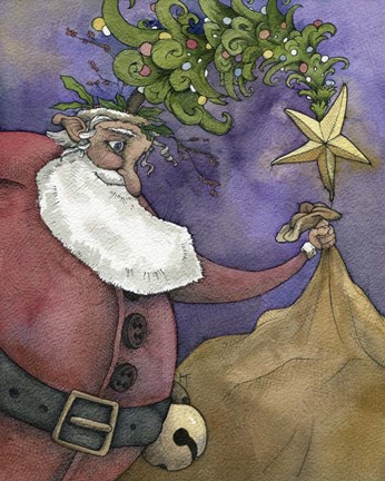 Framed Santa III Print