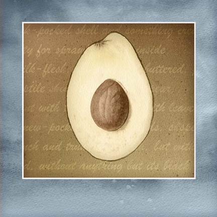 Framed Avocado In Three 02 Print