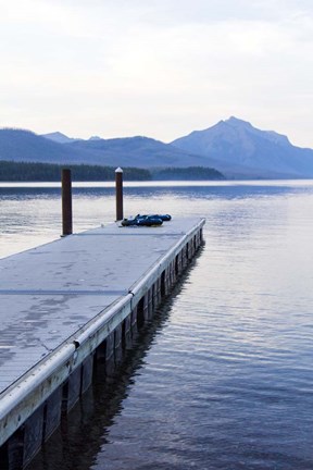 Framed Lake McDonald Pier Print