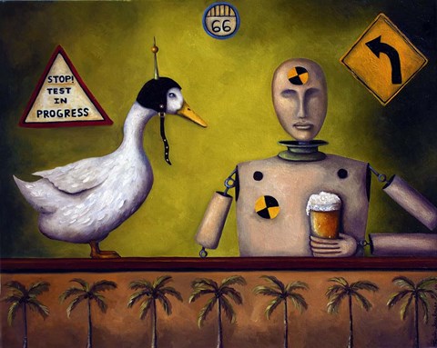 Framed Drink Test Dummy Print