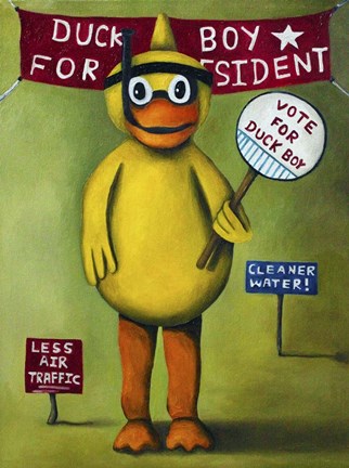 Framed Duck Boy 2 Print