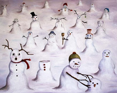 Framed Mystery Revealed At Snowman Hill Print