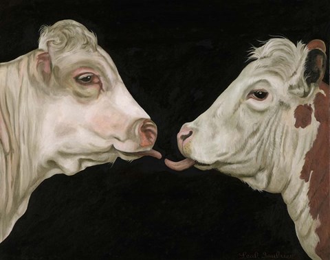 Framed Cow Lick Print
