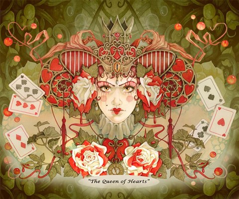Framed Queen Of Hearts Print