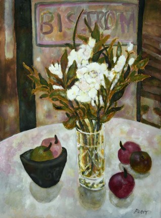 Framed Crystal Glass Of Blooms Print