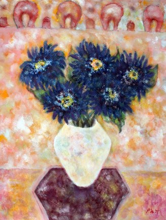 Framed Tropical Blue Print