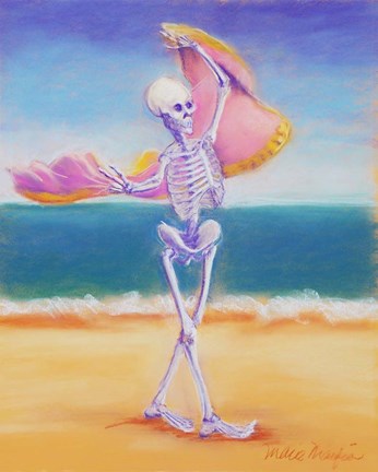 Framed Skelly Dancer III Print