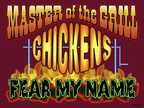 Framed Master Grill Chicken Fear Print