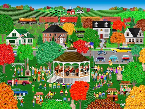 Framed Autumn Band Concert Print