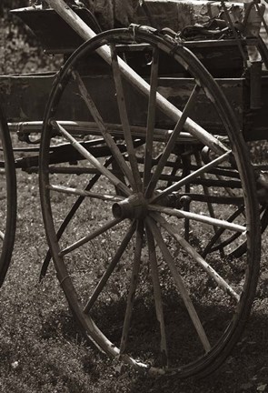 Framed Wagon Wheel Print