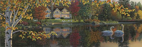 Framed Autumn Grace Panoramic Print