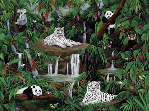 Framed Friends In The Rainforest Print