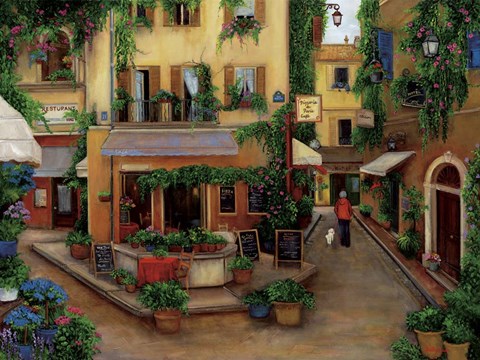 Framed Parisian Cafes Print