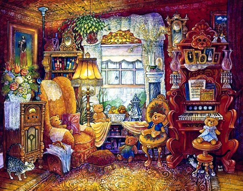 Framed Teddy Bears Print