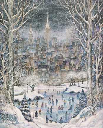 Framed Night Skaters Print