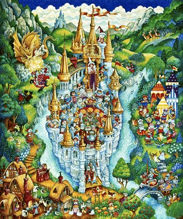 Framed Cats Of Camelot Print