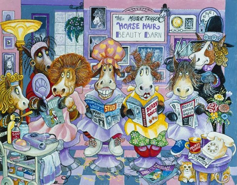 Framed Horse Hair Barn Print