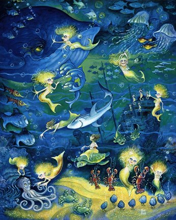 Framed Mermaids Print