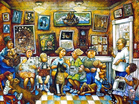 Framed Visit To The Vet Print