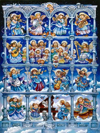 Framed Angels We Have Heard On High Print