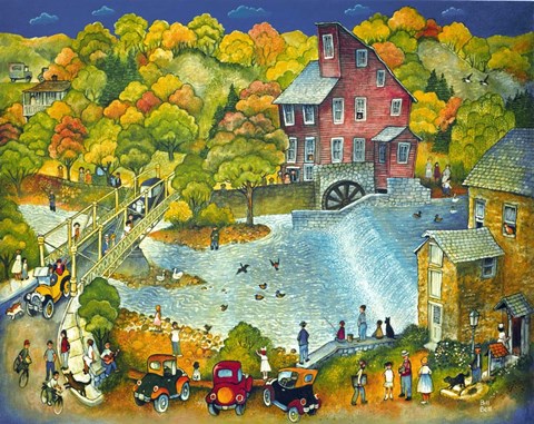 Framed Old Mill Print