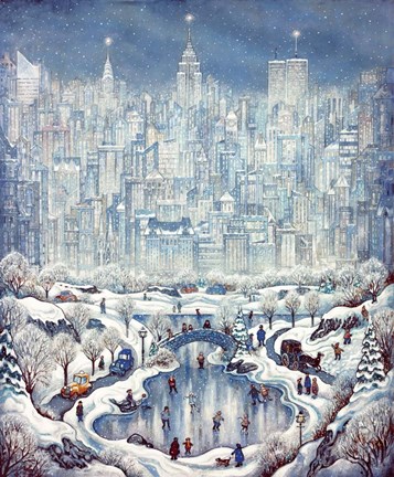 Framed Central Park Snow Print