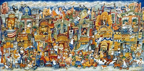 Framed Street Scene Print