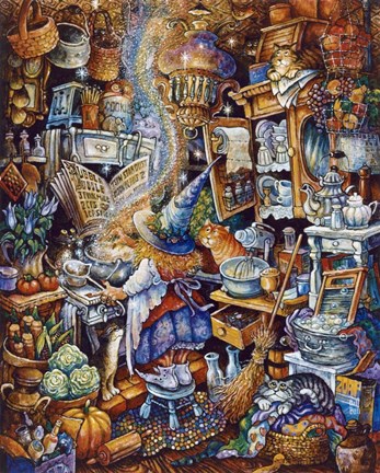 Framed Kitchen Witch 2 Print