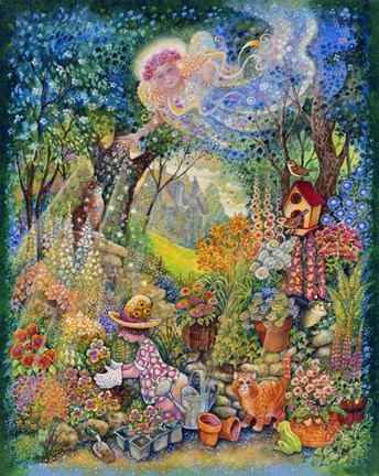 Framed My Gardening Angel Print