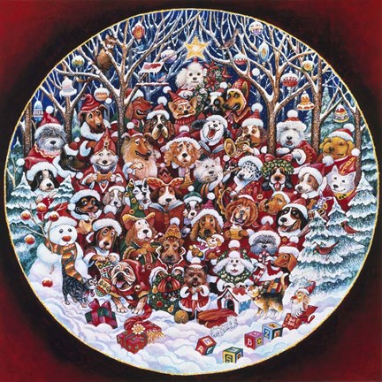 Framed Santa Paws Print