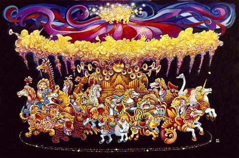 Framed Velvet Carousel Print