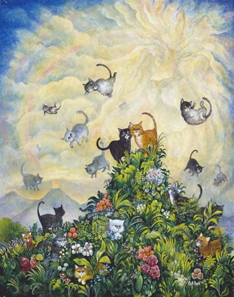 Framed Cat Creation Print