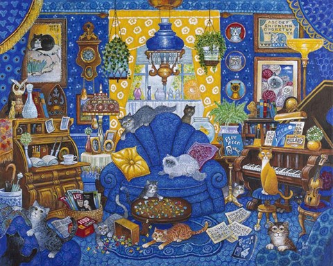 Framed My Blue Heaven Print