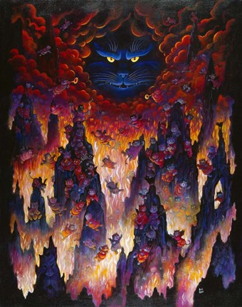 Framed Horny Little Devils Print