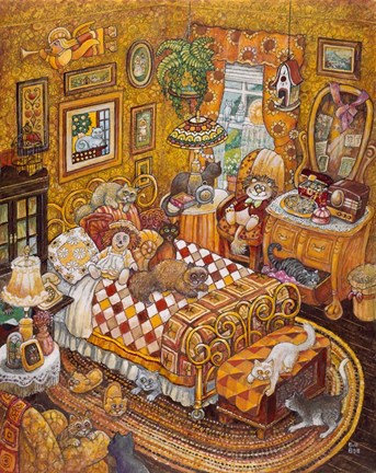 Framed Cat Nap Print