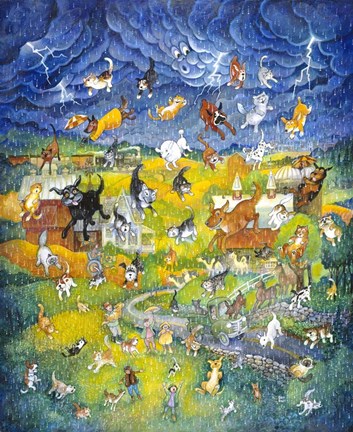 Framed It&#39;s Raining It&#39;s Pouring Print