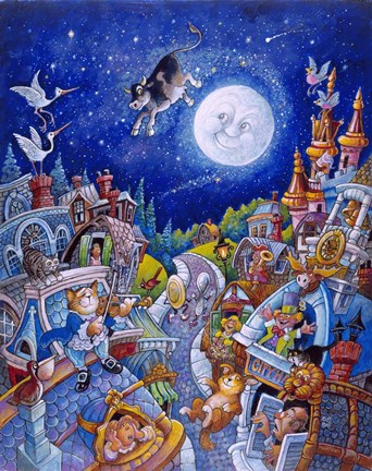 Framed Hey Diddle Diddle Print