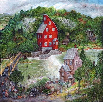 Framed Red Mill Print